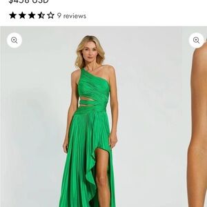 One-Shoulder Green Dress